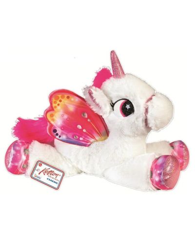 Jucărie de pluș  RS Toys - Unicorn, alb-roz, 40 cm - 1