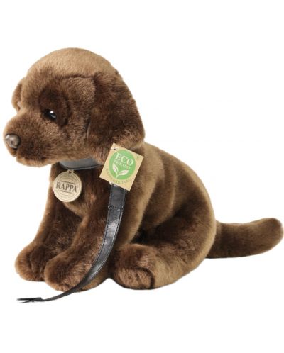 Jucărie de pluș Rappa Eco Friends - Labrador maro cu lesă, 25 cm - 2