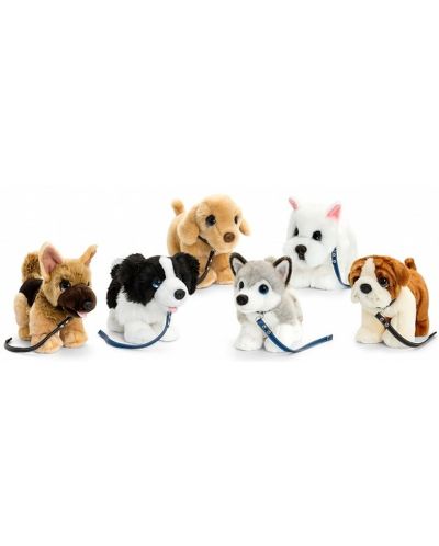 Jucărie de pluș Keel Toys - Câine cu lesă, 30 cm, asortiment - 1
