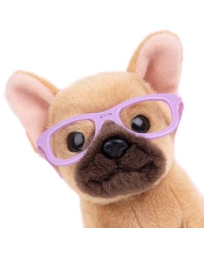 Jucărie de pluș Studio Pets - Câine Bulldog Francez cu ochelari, Fredi - 2