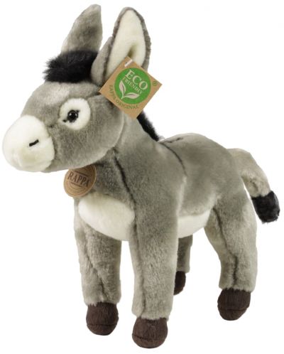 Jucărie de pluș Rappa Eco Friends - Donkey, în picioare, 24 cm - 1