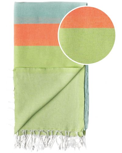 Prosop de plajă în cutie Hello Towels - Neon, 100 x 180 cm, 100% bumbac, verde-albastru - 2