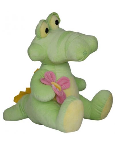 Jucărie de pluș Amek Toys - Crocodil cu floare, 60 cm - 1