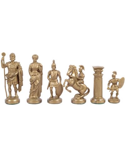Piese de șah din plastic Sunrise - Roman, auriu/negru - 3