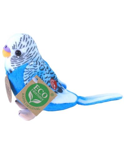 Jucărie de pluș Rappa Eco friends - Papagal lânos, cu sunet, albastru, 11 cm - 1