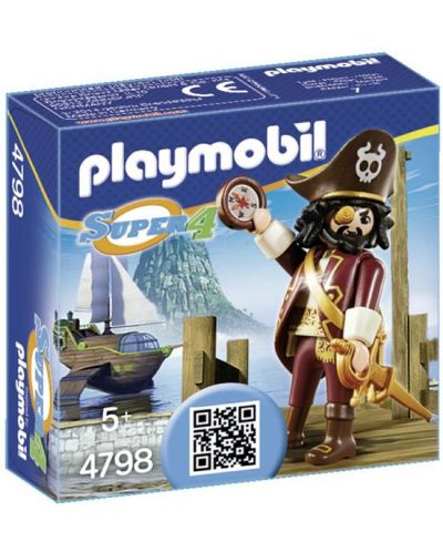 Figurina Playmobil Super 4 - Pirat cu barba - 1