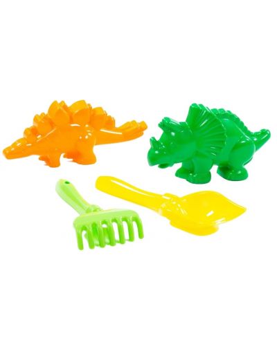 Set de plajă  Polesie Toys - Dinozaur, 4 piese  - 2