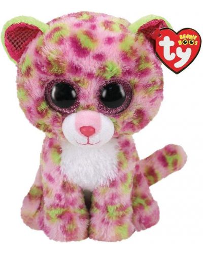 TY Toys - Leopard Lainey, roz, 24 cm - 1