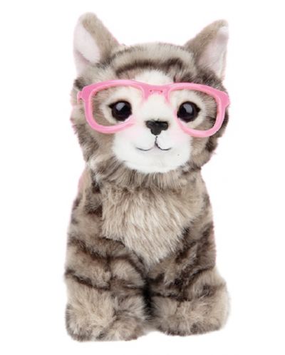 Jucărie de pluș Studio Pets - Pisică Britanică cu ochelari, Paige - 1