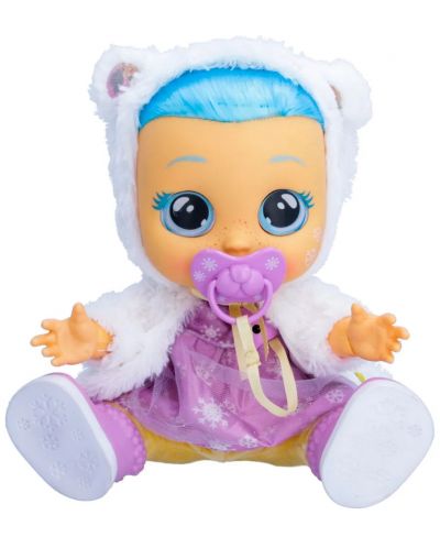 IMC Toys Cry Babies Crying Tears Doll - Crystal, Sick Baby, violet și alb - 4