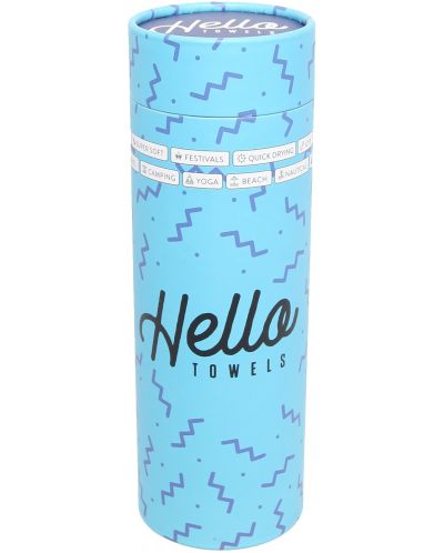 Prosop de plajă în cutie Hello Towels - Malibu, 100 x 180 cm, 100% bumbac, albastru - 4