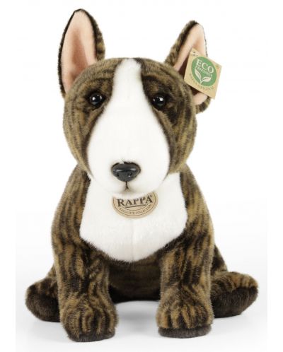 Jucărie de plus Rappa Eco Friends  -Câine Bull Terrier englez, așezat, 30 cm - 2