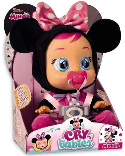 Papusa bebe-plangacios cu lacrimi IMC Toys Cry Babies - Minnie Mouse - 1