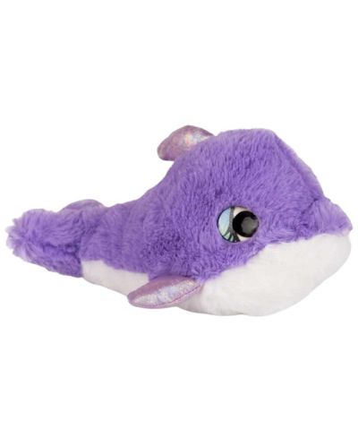 Jucărie de pluș Amek Toys - Delfin, violet, 22 cm - 1