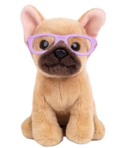 Jucărie de pluș Studio Pets - Câine Bulldog Francez cu ochelari, Fredi - 1