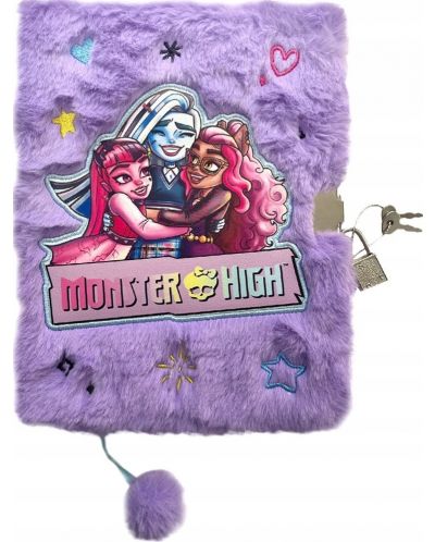 Jurnal de pluș cu lacătар St. Majewski - Monster High - 2