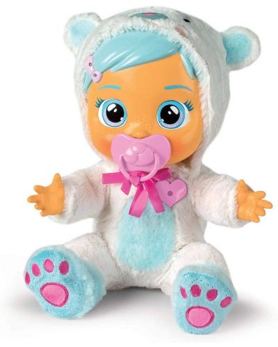 Papusa bebe plangacios IMC Toys Cry Babies - Cristal, ursulet polar - 3