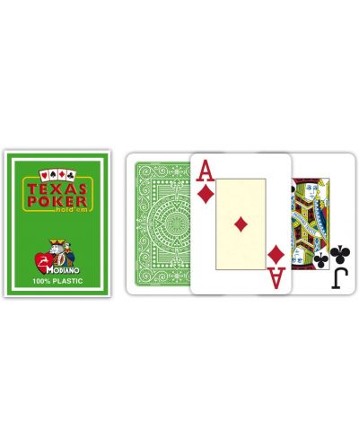 Carti de poker din plastic Texas Poker - verde deschis  - 2