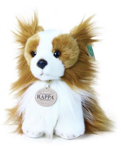 Jucărie de pluș Rappa Eco friends - Papiyom câine, așezat, 18 cm - 1
