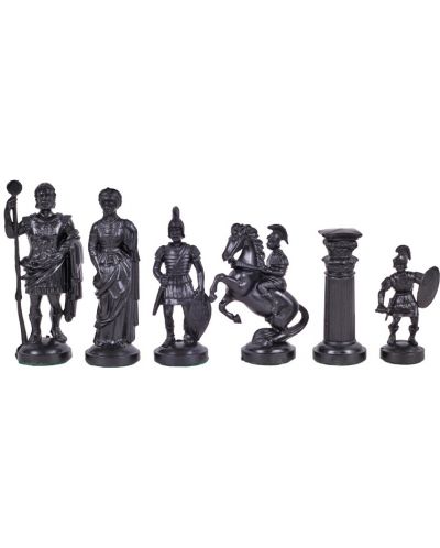 Piese de șah din plastic Sunrise - Roman, auriu/negru - 4