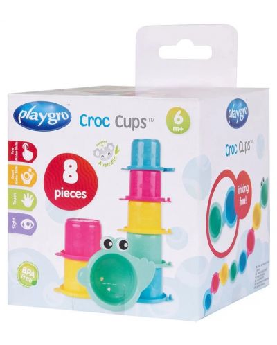Playgro Cupe - set de construit crocodil - 4