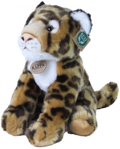 Jucărie de pluș Rappa Eco friends - Leopard, așezat, 30 cm - 2