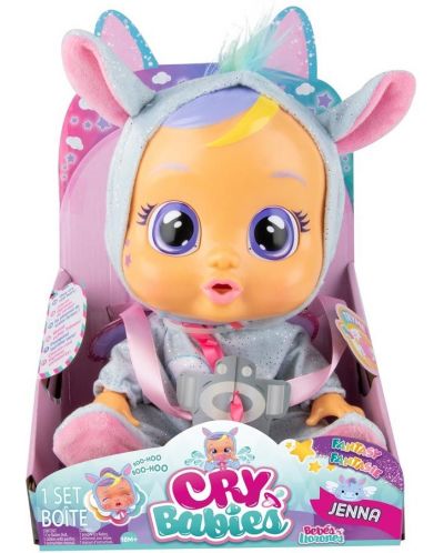 Papusa plangacioasa cu lacrimi IMC Toys Cry Babies - Jenna, calut pegas - 3