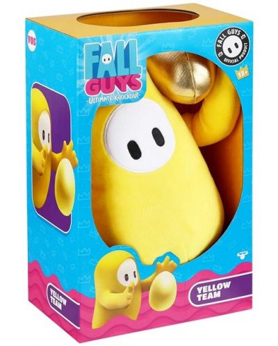 Figurină de pluș Moose Toys Games: Fall Guys - Yellow Team, 30.5 cm - 2