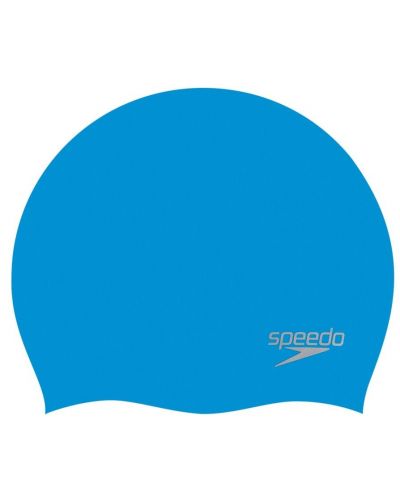 Șapcă de înot Speedo - Șapcă simplă din silicon turnat, albastru - 1