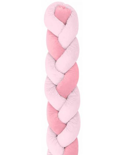 Apărătoare pentru pătuț  de pluș KikkaBoo - 3 плитки, 210 cm, Pink - 1