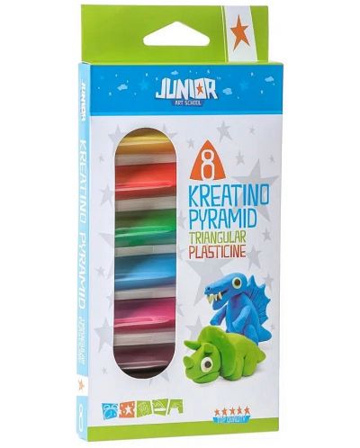 Plasticină Junior - 8 culori, 200 g - 1