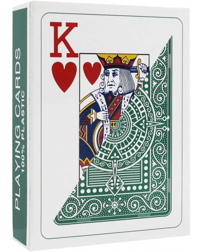 Carti de poker din plastic Texas Poker - spate verde inchis - 2