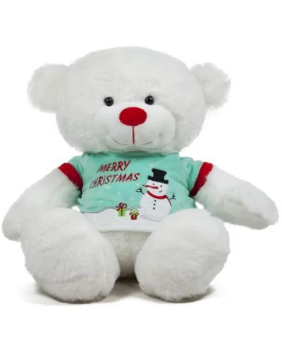 Jucărie de pluș Amek Toys - Ursuleț cu bluză de Crăciun, 30 cm - 1