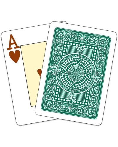 Carti de poker din plastic Texas Poker - spate verde inchis - 3