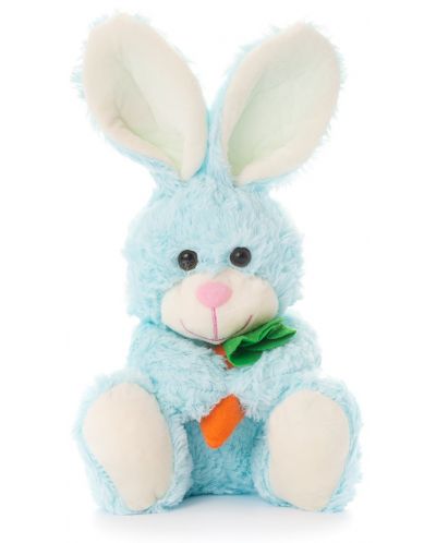Jucării Teddy Bunny Tea Toys - Chocho, 28 cm, cu morcov, albastru - 1