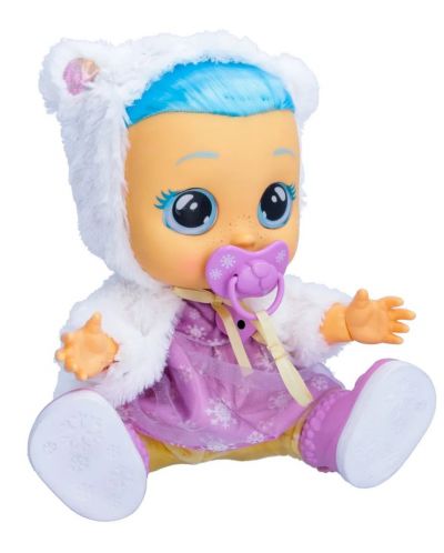 IMC Toys Cry Babies Crying Tears Doll - Crystal, Sick Baby, violet și alb - 5