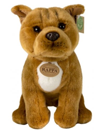 Jucărie de pluș Rappa Eco Friends - Câine Staffordshire Bull Terrier maro, 30 cm - 1