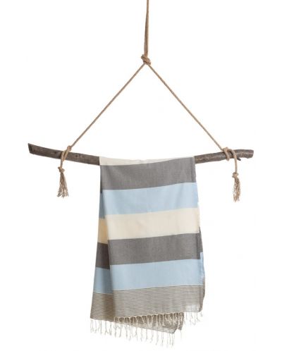 Prosop de plajă în cutie Hello Towels - New Collection, 100 x 180 cm, 100% bumbac, albastru-gri - 3