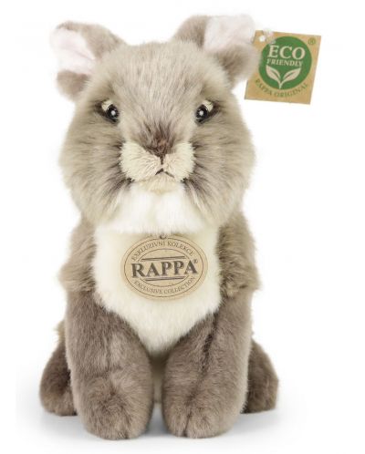 Jucărie de plus Rappa Eco Friends  - Grey Bunny, stând, 18 cm - 2