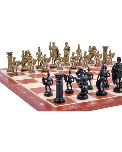 Piese de șah din plastic Sunrise - Roman, auriu/negru - 2