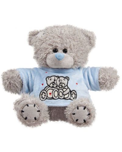 Jucărie de pluș Amek Toys - Ursuleț de pluș cu bluză albastră, 20 cm - 1
