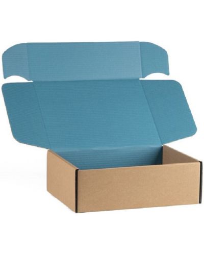 Cutie de cadou Giftpack - 33 x 18.5 x 9.5 cm, kraft și albastru - 3