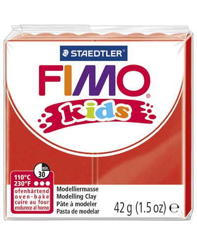 Pasta polimerica Staedtler Fimo Kids - culoare rosie - 1