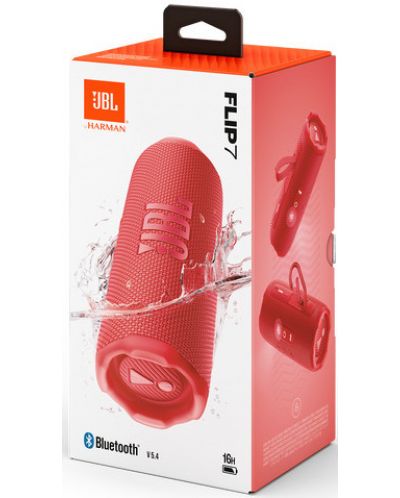 Difuzor portabil JBL - Flip 7, impermeabil, roșu | Ozone.ro