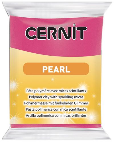 Argila polimerică Cernit Pearl - Magenta, 56 g - 1