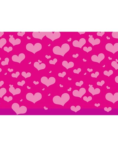 Hartie de impachetat cadouri Susy Card - Inimi roz, 70 x 200 cm - 1
