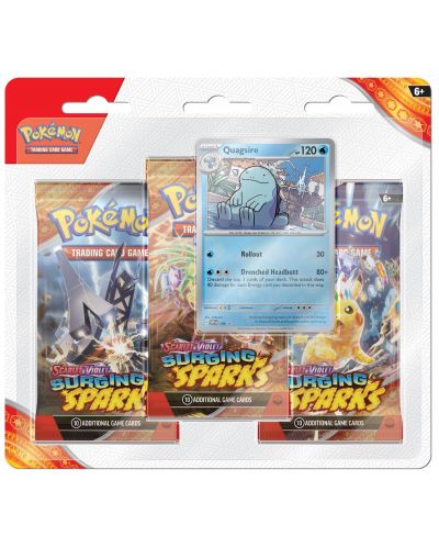 Pokemon TCG: Scarlet & Violet 8 Surging Sparks 3 Pack Blister - Quagsire - 1