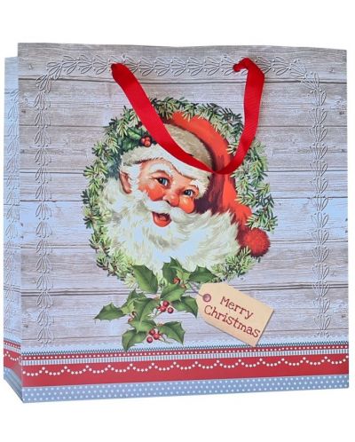 Pungă cadou Zoewie - Happy Santa, 33.5 x 12 x 33 cm - 1