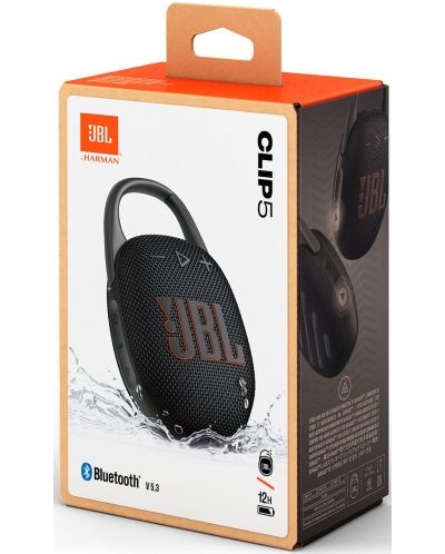 Boxă portabilă JBL - Clip 5, neagră - 8