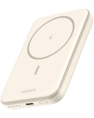 Baterie portabilă Ugreen - PB560 Mini Magnetic Wireless, 5000 mAh, alb